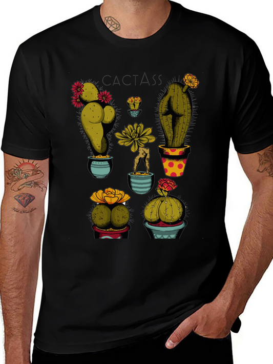 Cactass Graphic T-Shirt - Novelty Plant Humor Tee