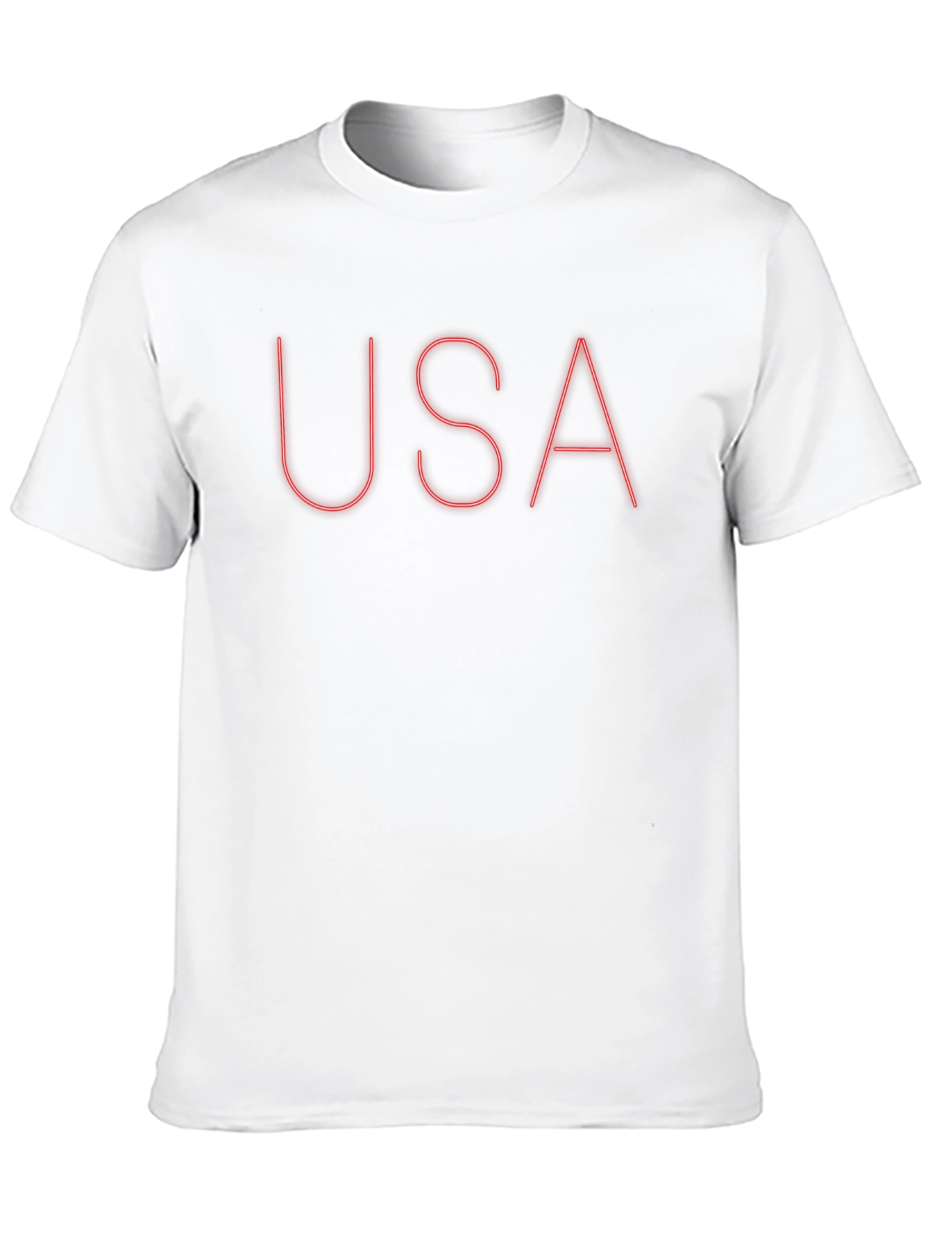 USA Graphic Tee - Classic Black Crew Neck