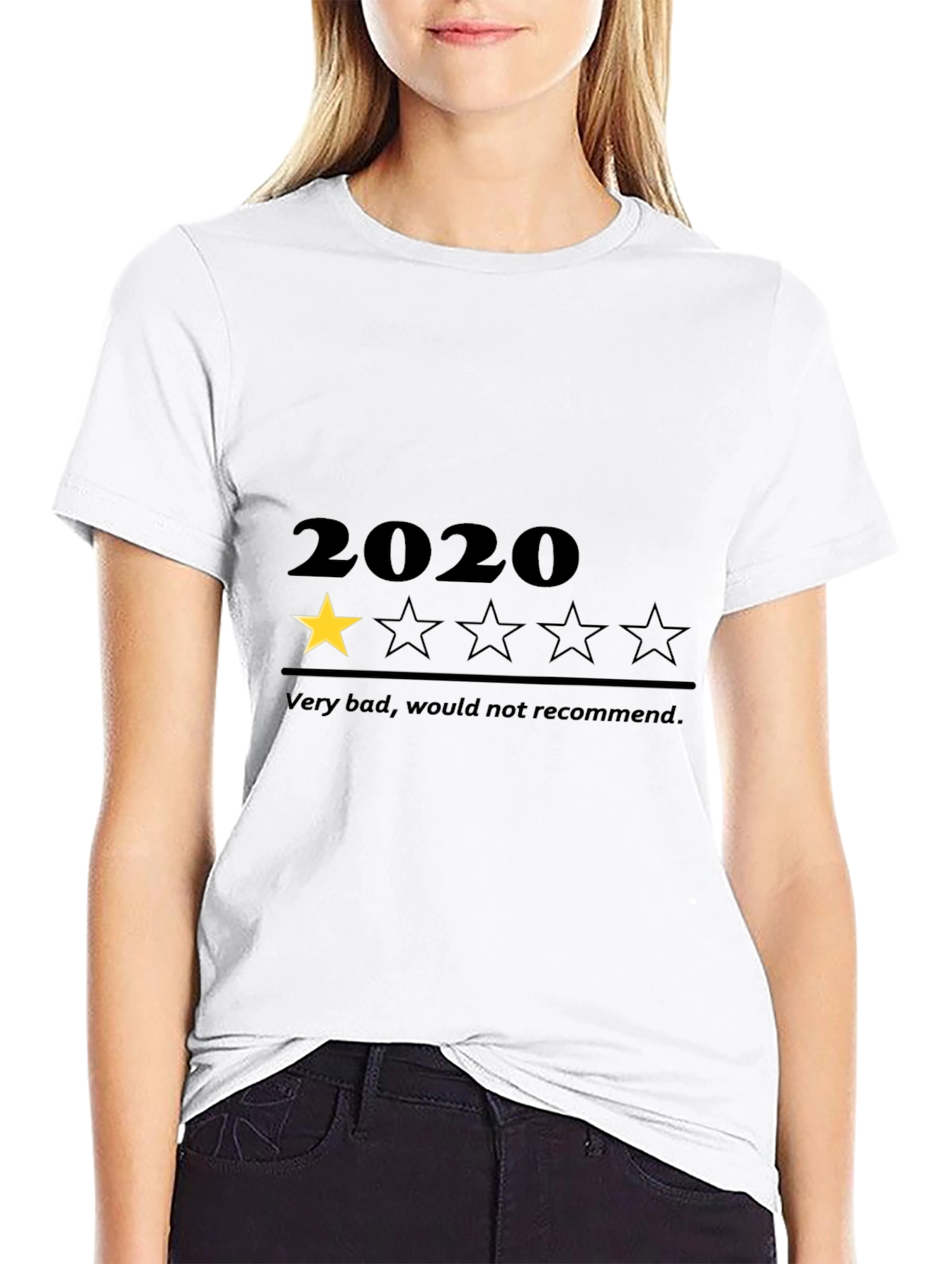 2020 One Star Review Black T-Shirt - Very Bad