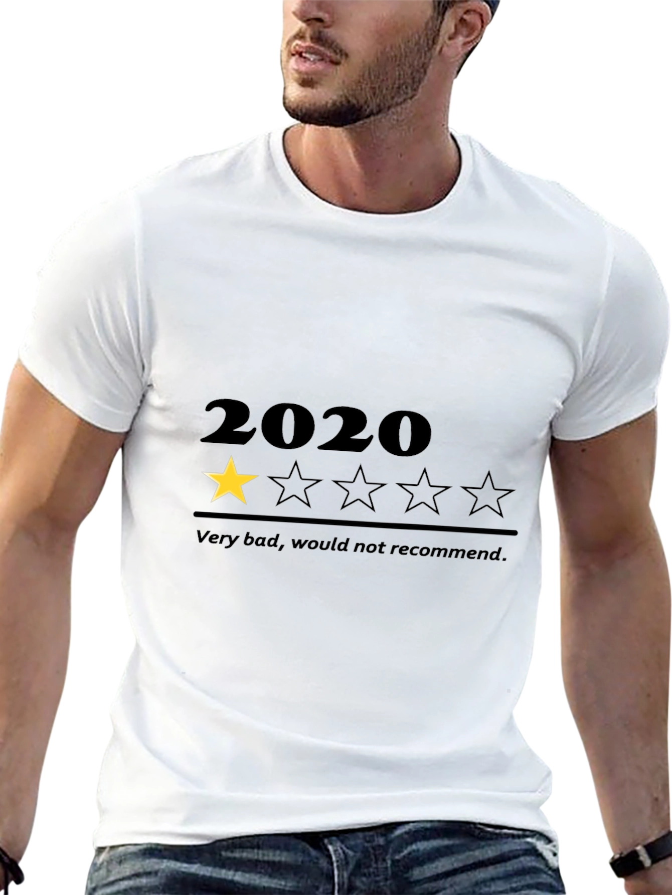 2020 One Star Review Black T-Shirt - Very Bad
