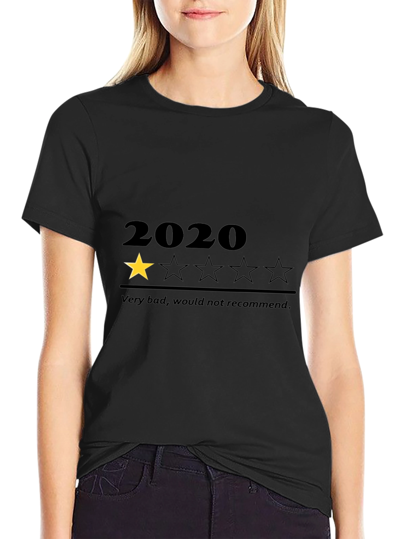 2020 One Star Review Black T-Shirt - Very Bad