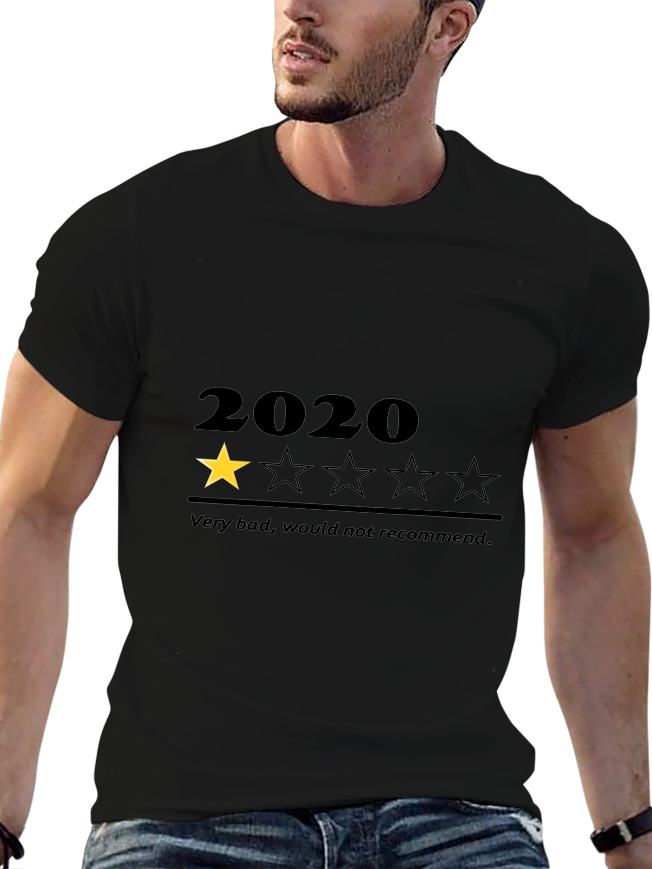 2020 One Star Review Black T-Shirt - Very Bad
