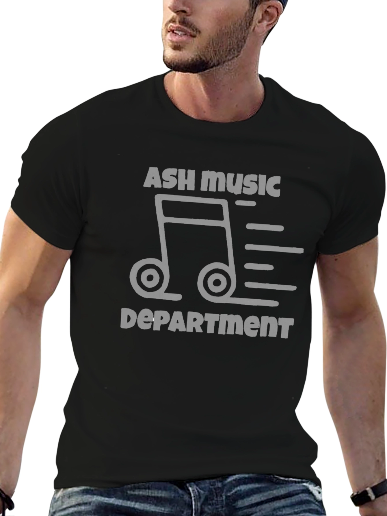 Ash Music Department Tee - Classic Black T-Shirt