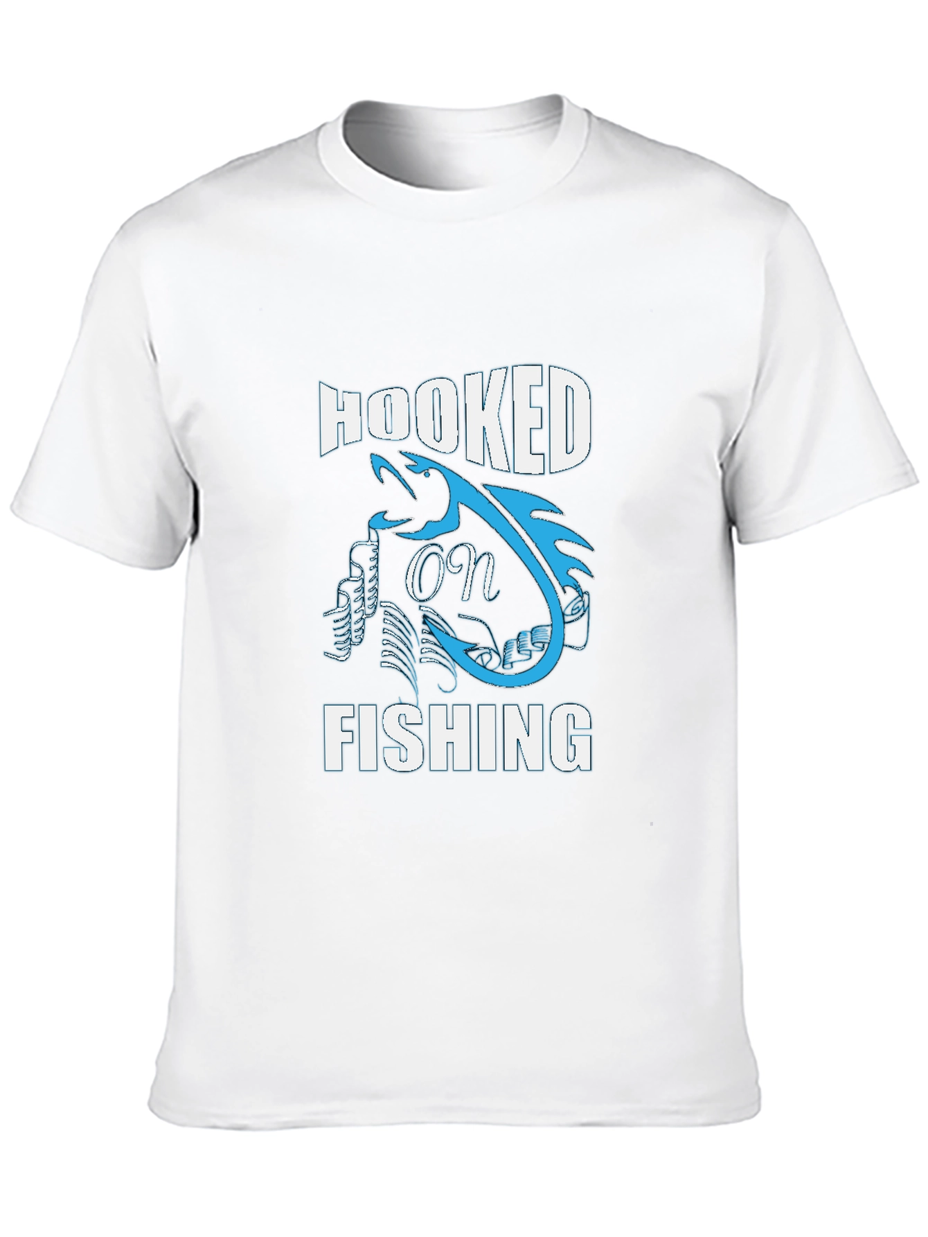 Hooked on Fishing Graphic Tee - Black