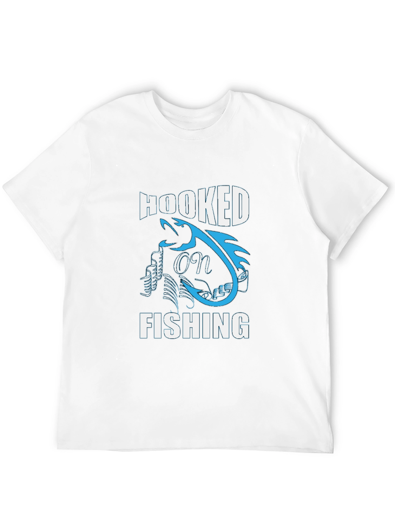 Hooked on Fishing Graphic Tee - Black