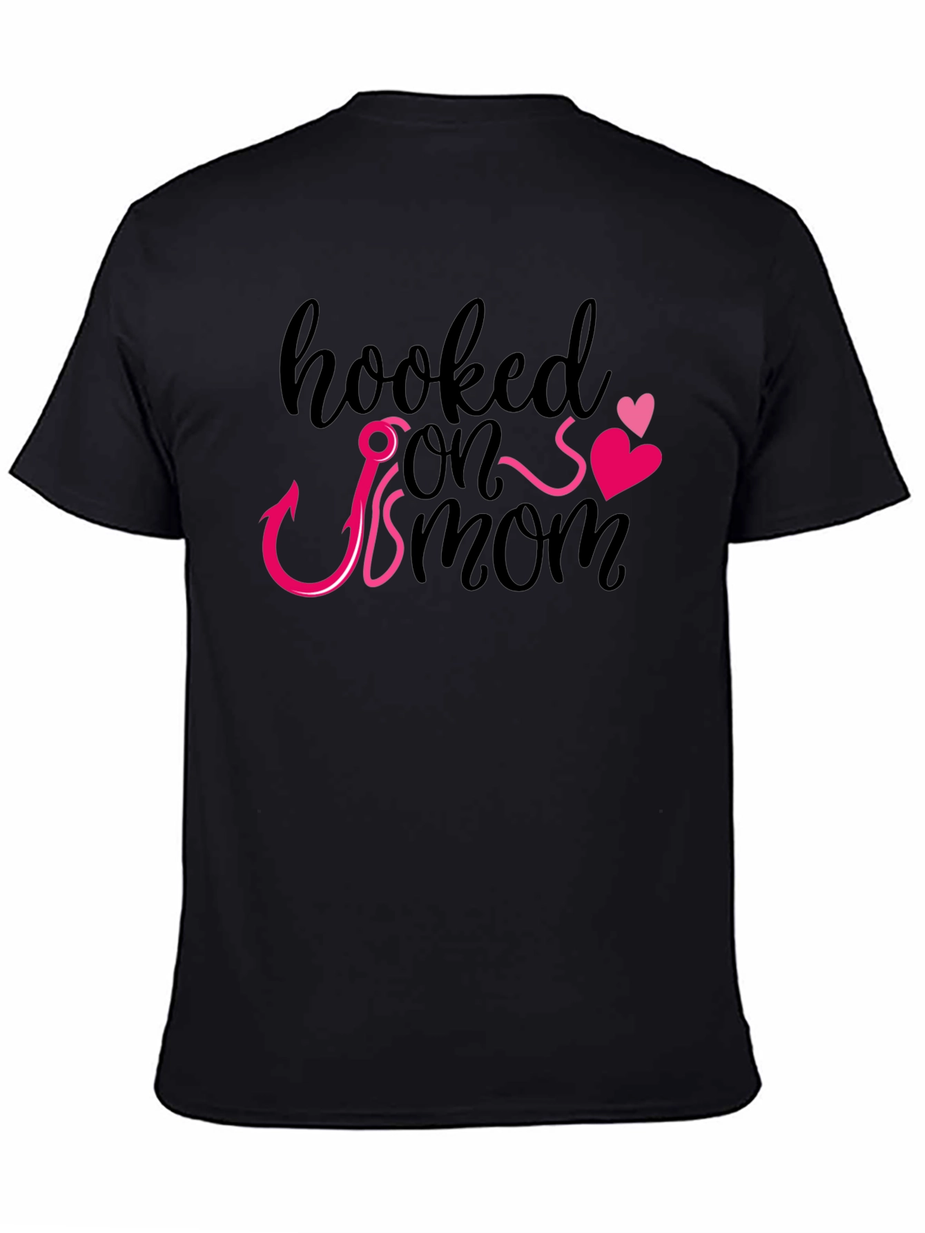 Hooked On Mom Graphic T-Shirt - Mens Black Tee