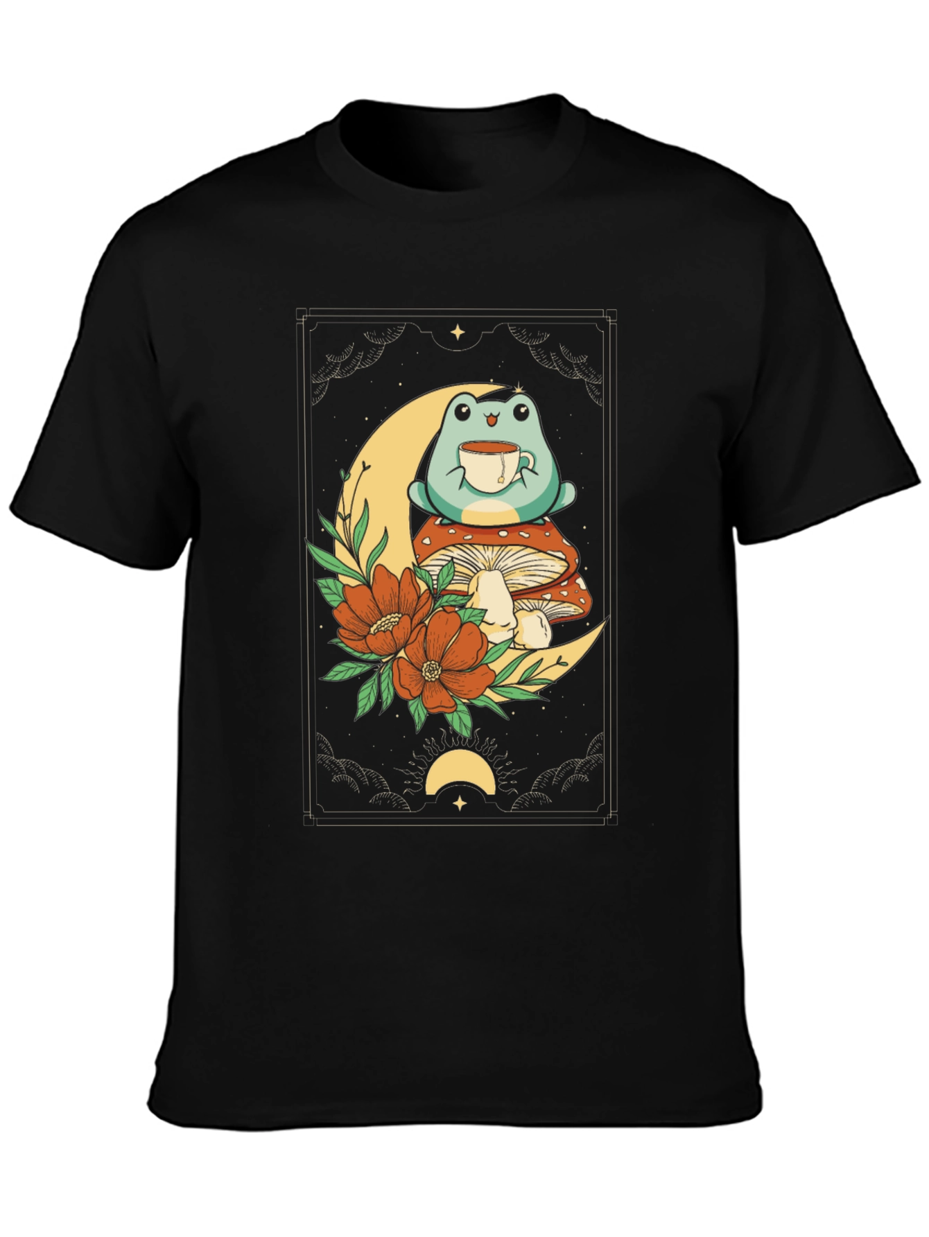 Frog on Moon Graphic T-Shirt