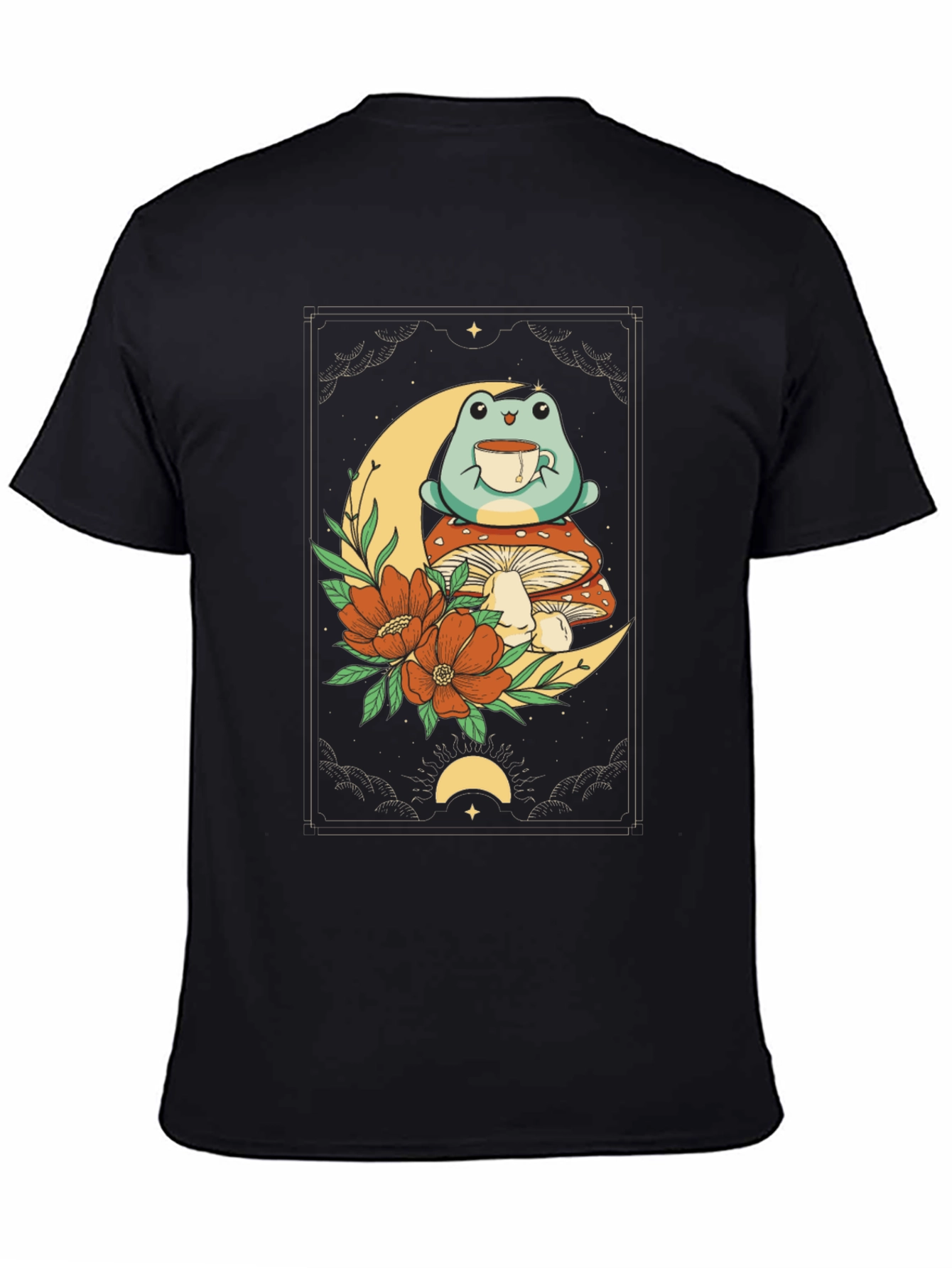 Frog on Moon Graphic T-Shirt