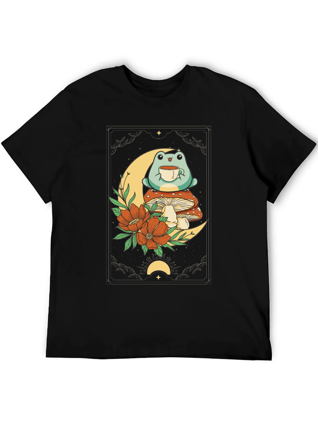 Frog on Moon Graphic T-Shirt