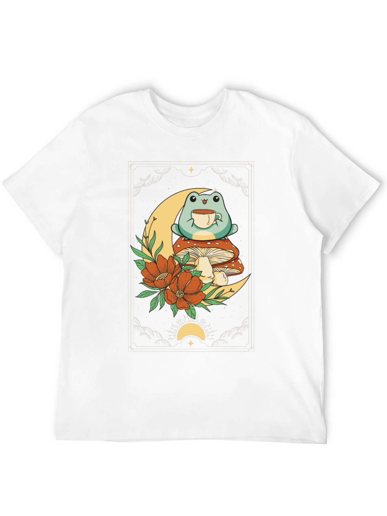 Frog on Moon Graphic T-Shirt