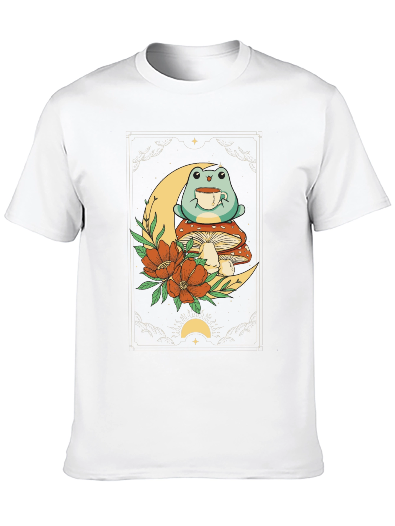 Frog on Moon Graphic T-Shirt