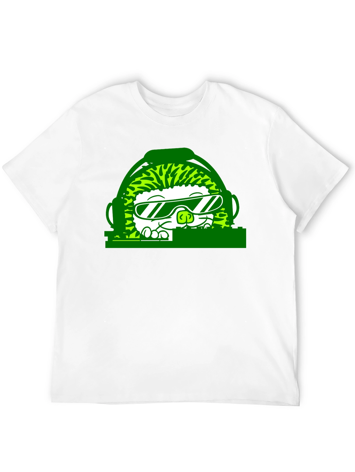 DJ Hedgehog Graphic Tee - Cool Novelty T-Shirt