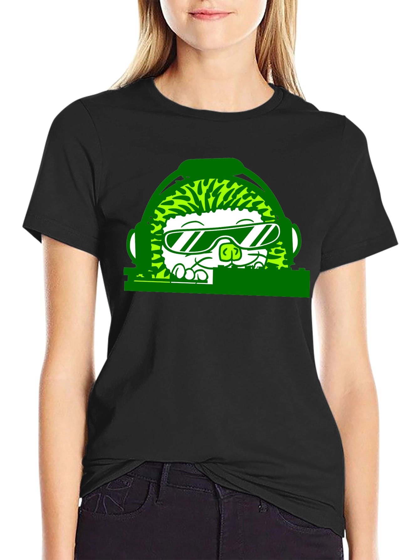DJ Hedgehog Graphic Tee - Cool Novelty T-Shirt
