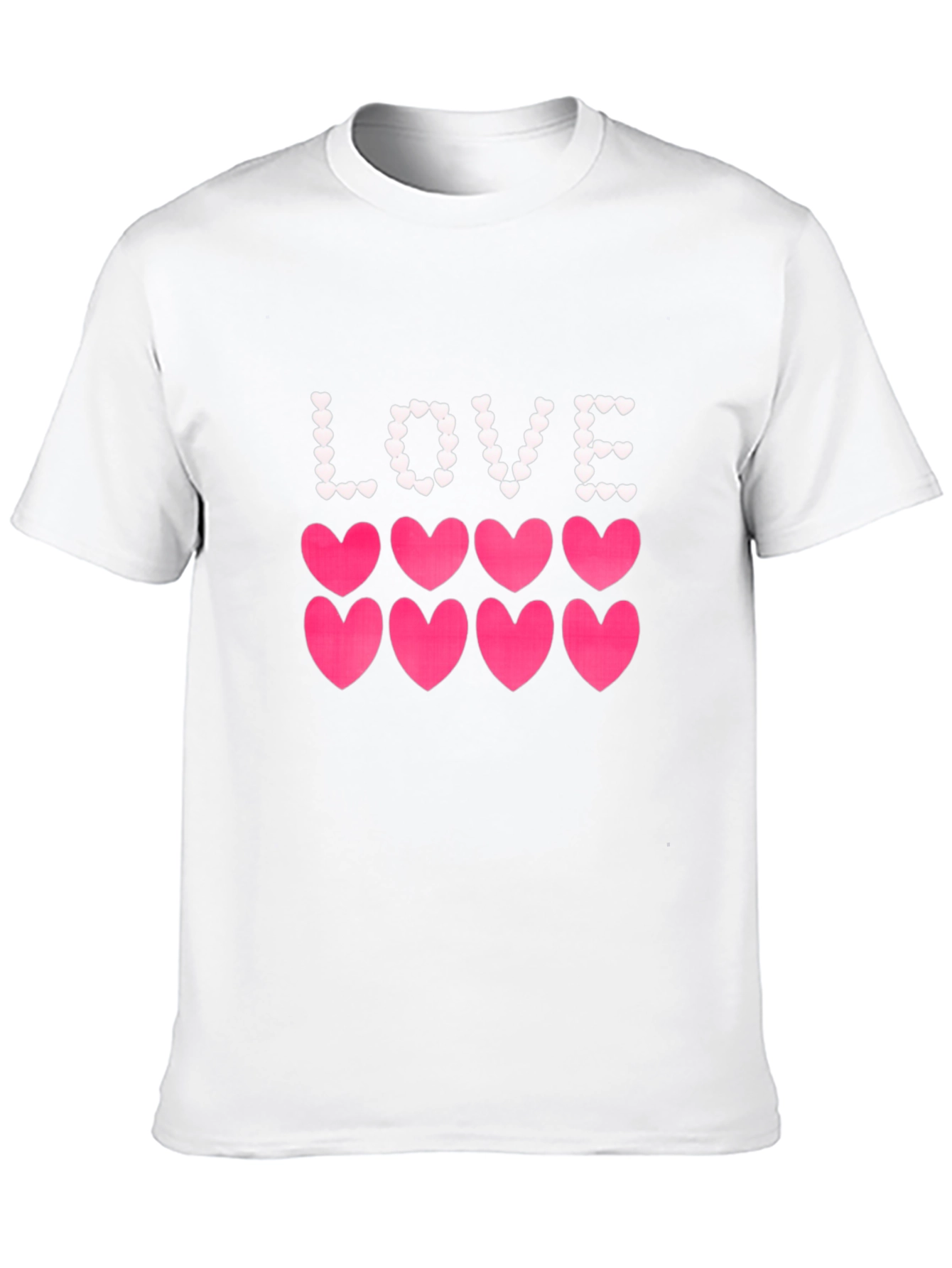 Love Hearts Graphic Tee - Stylish Mens Black T-Shirt