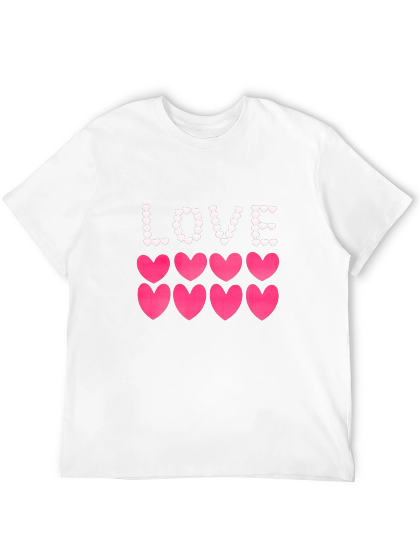 Love Hearts Graphic Tee - Stylish Mens Black T-Shirt