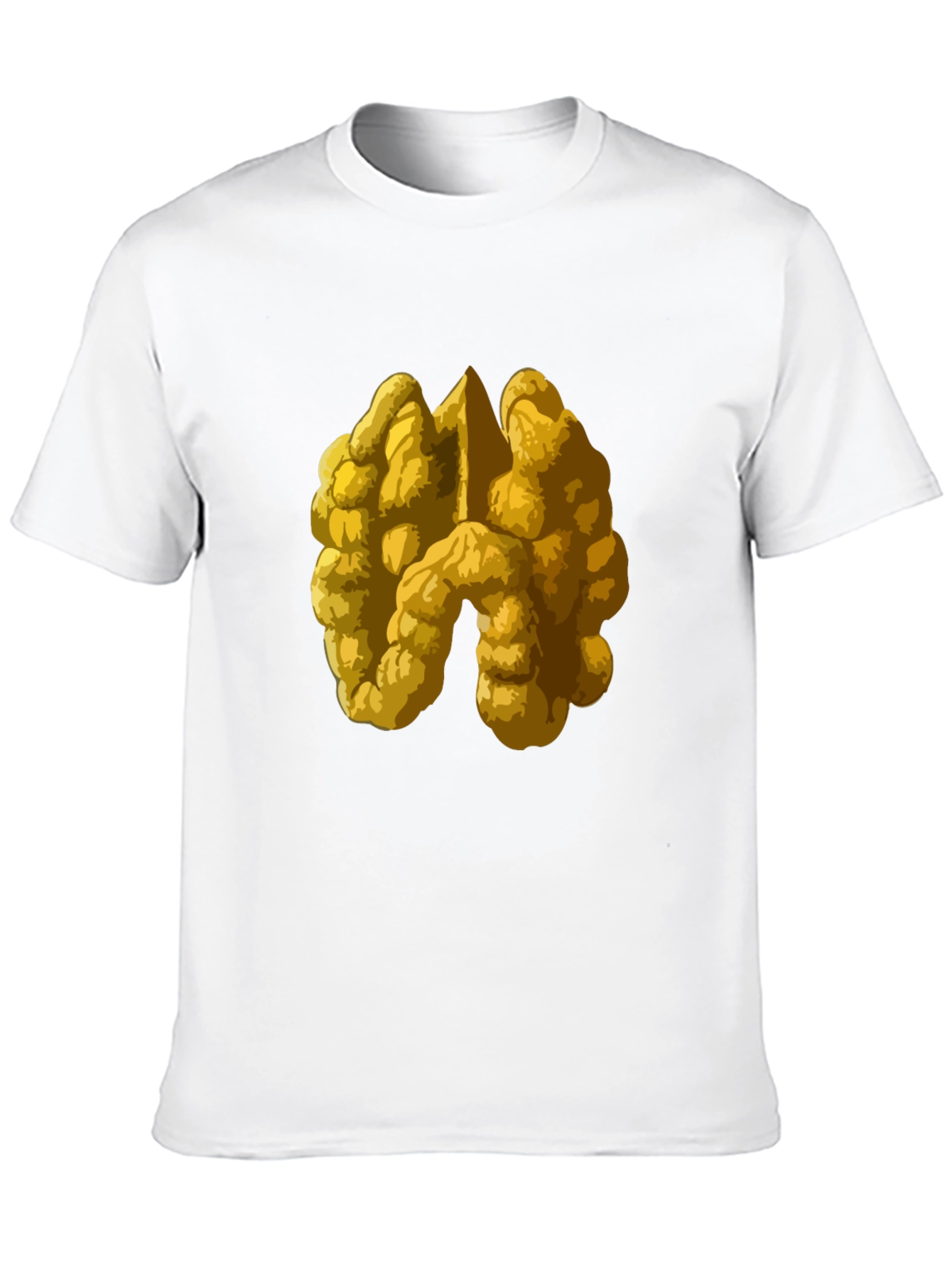 Walnut Graphic Tee - Nutty Design on Black Shirt