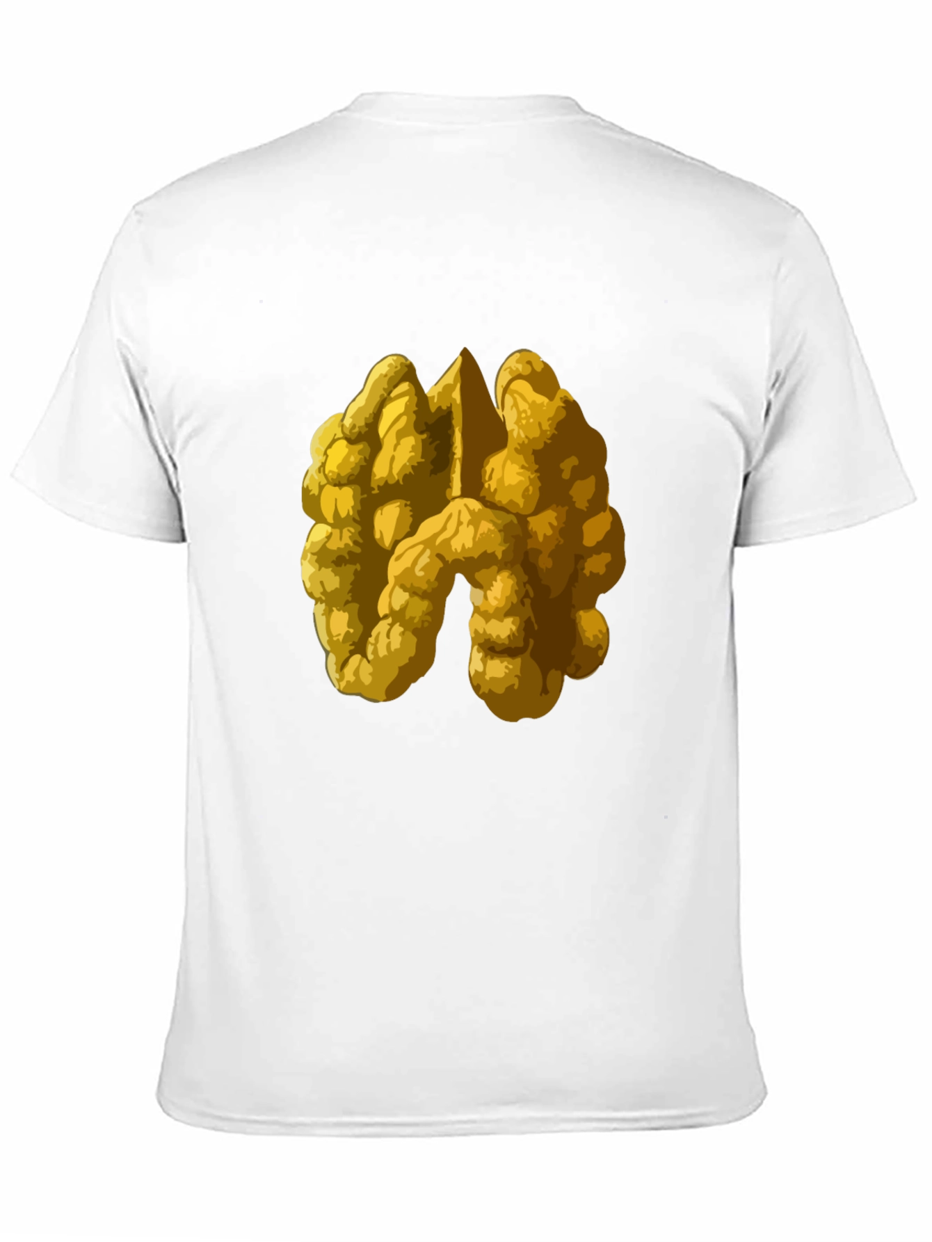 Walnut Graphic Tee - Nutty Design on Black Shirt