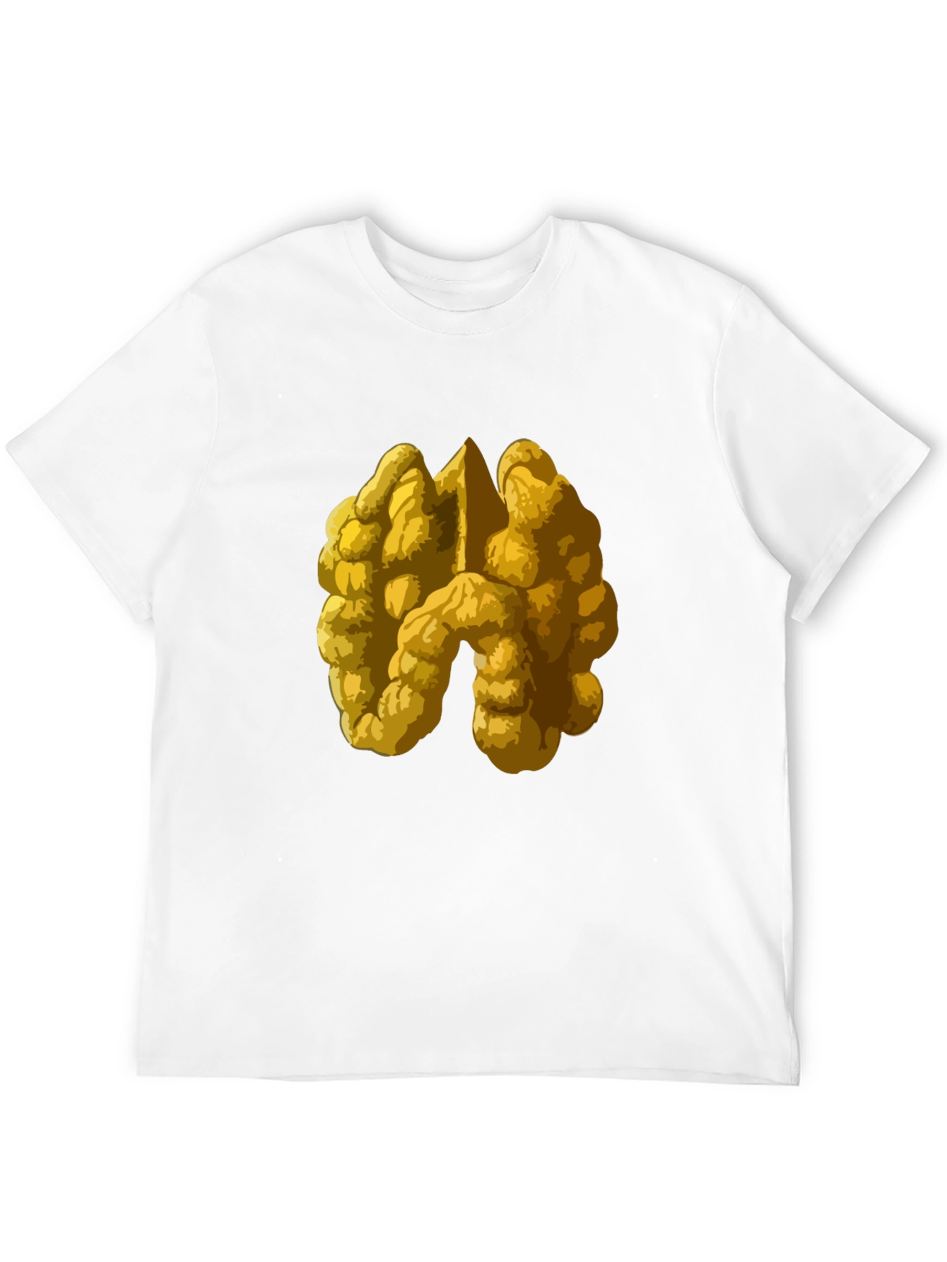 Walnut Graphic Tee - Nutty Design on Black Shirt