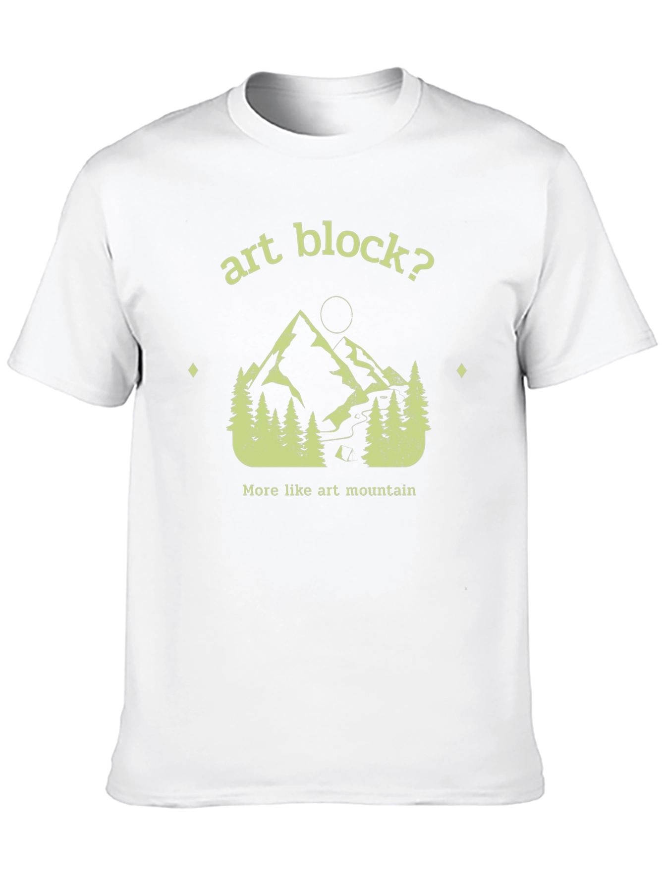Art Block Mountain T-Shirt Funny Creative Design Tee