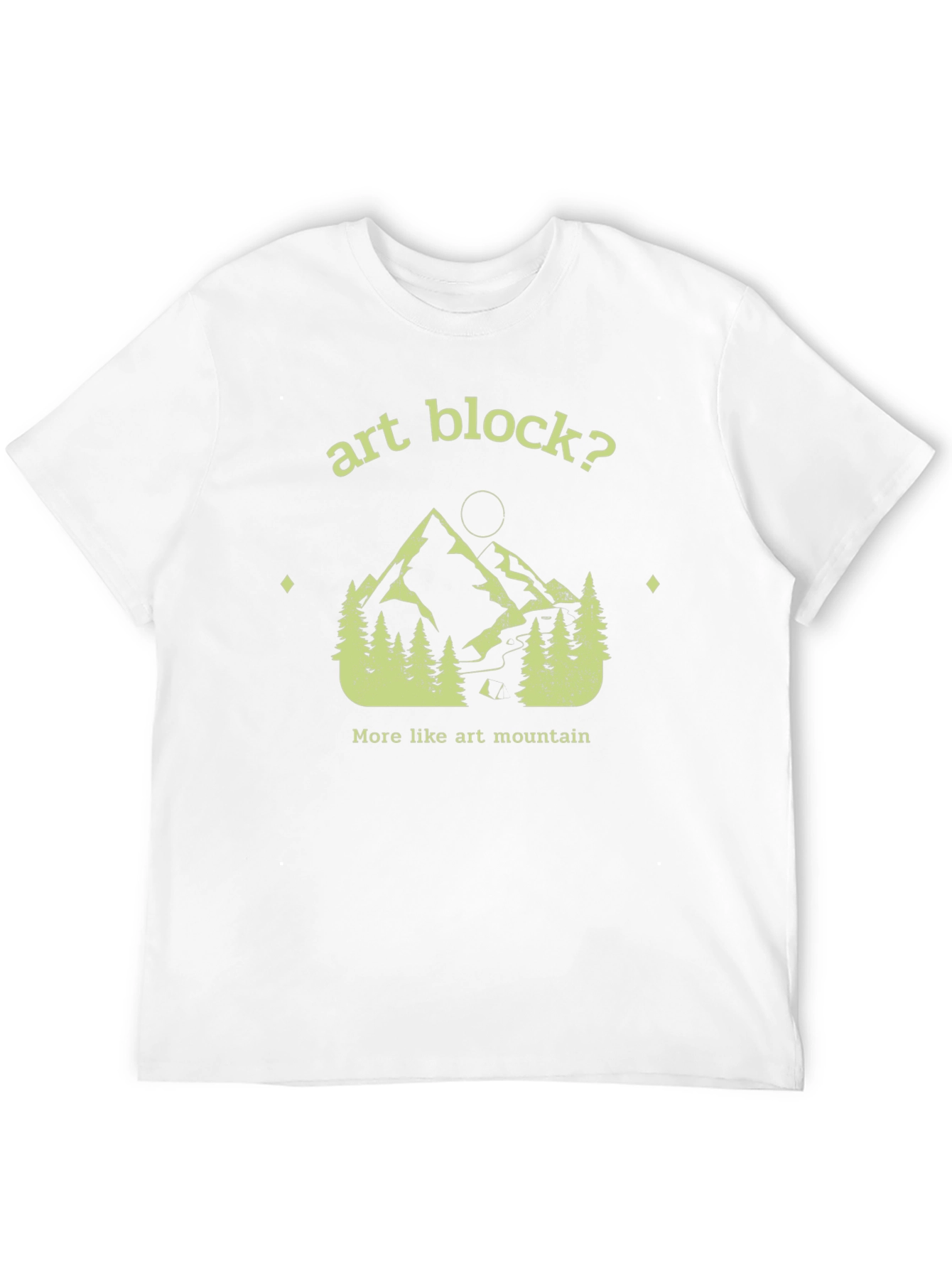 Art Block Mountain T-Shirt Funny Creative Design Tee