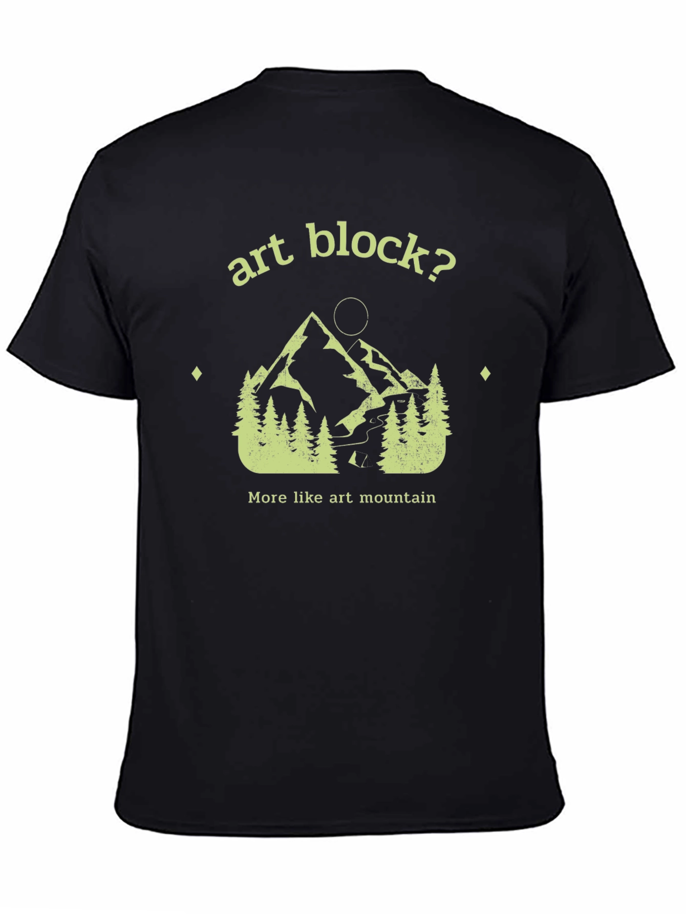 Art Block Mountain T-Shirt Funny Creative Design Tee