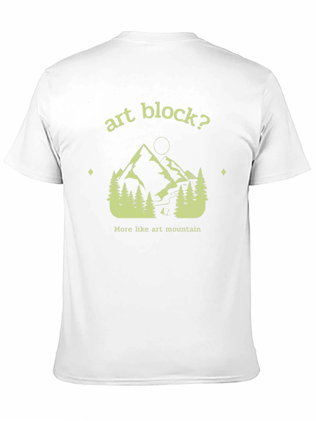 Art Block Mountain T-Shirt Funny Creative Design Tee