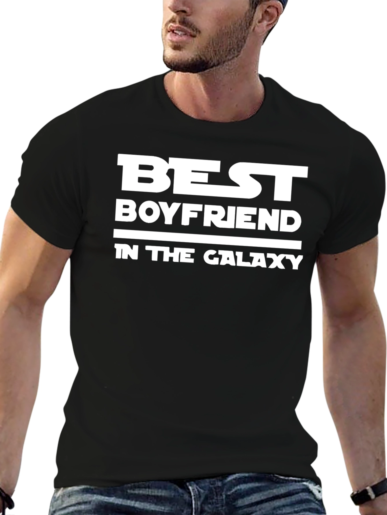 Best Boyfriend In The Galaxy Black T-Shirt