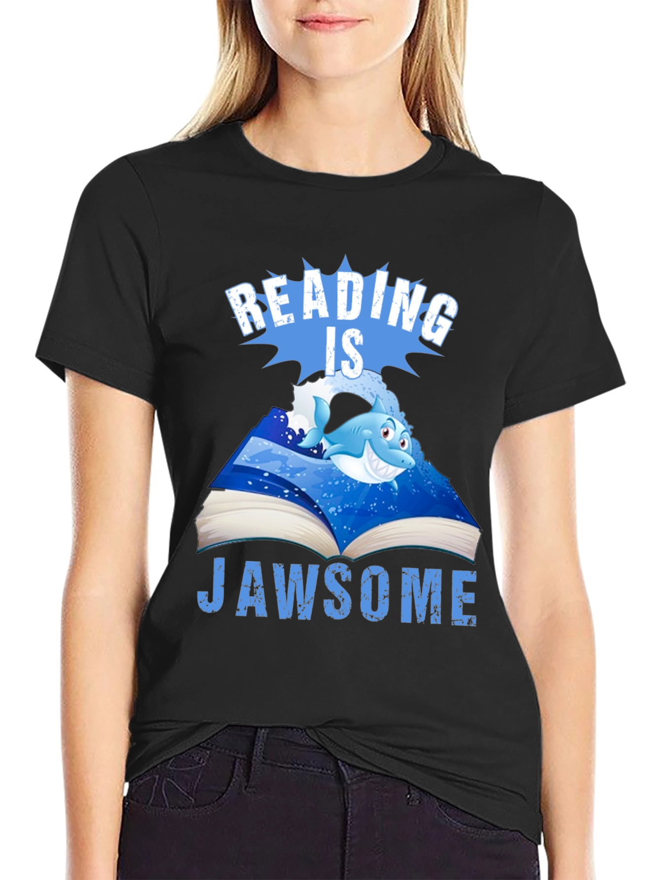 Reading is Jawsome T-Shirt - Shark Book Tee