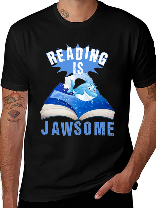 Reading is Jawsome T-Shirt - Shark Book Tee