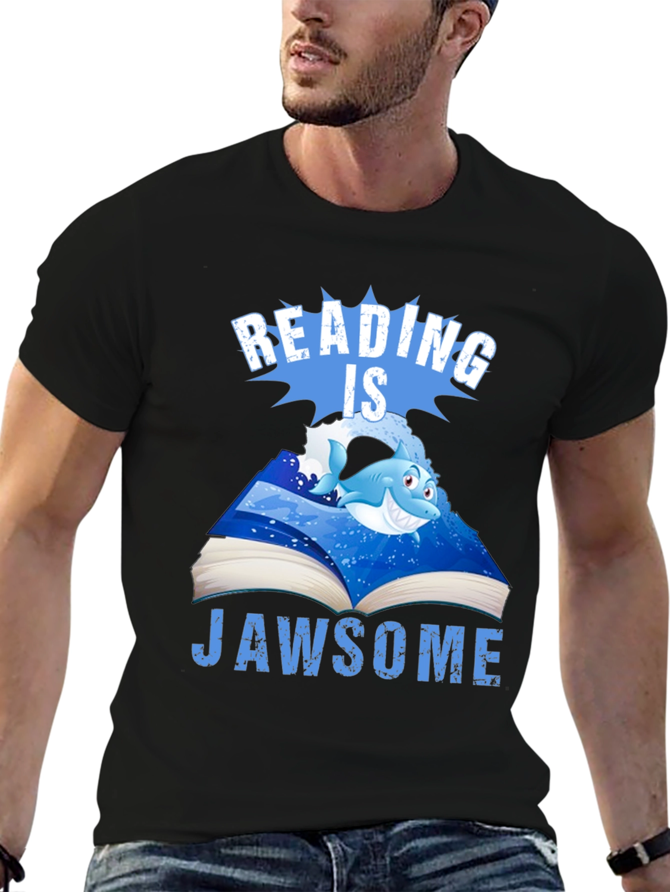 Reading is Jawsome T-Shirt - Shark Book Tee