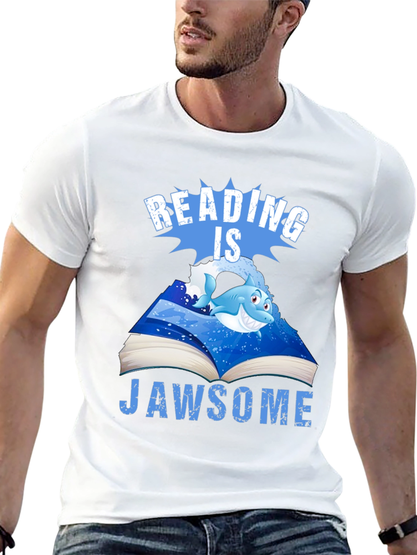 Reading is Jawsome T-Shirt - Shark Book Tee