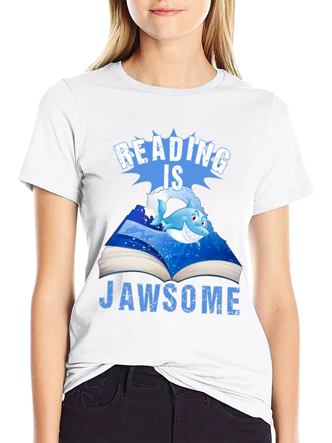 Reading is Jawsome T-Shirt - Shark Book Tee