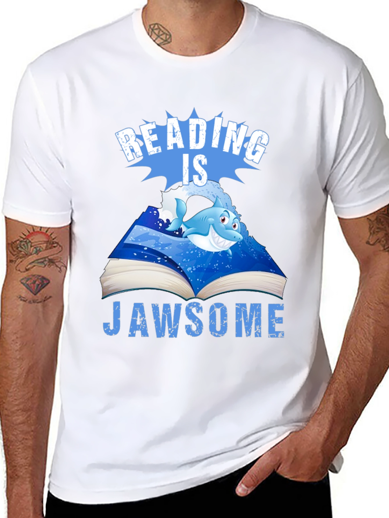 Reading is Jawsome T-Shirt - Shark Book Tee