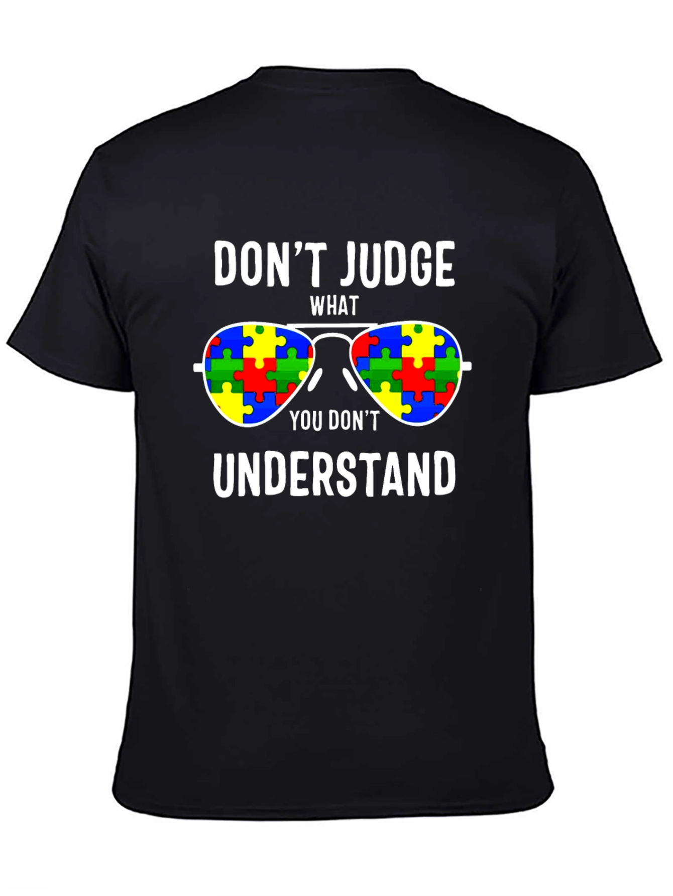 Autism Awareness Puzzle Sunglasses T-Shirt
