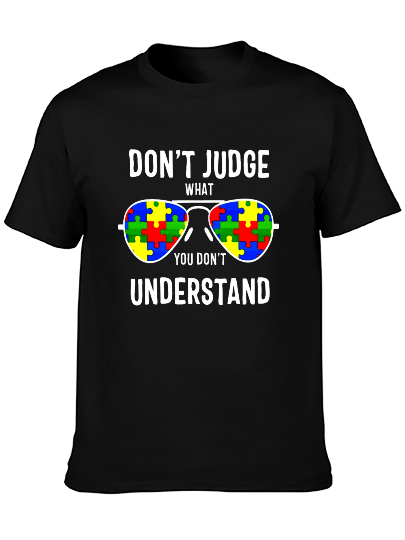 Autism Awareness Puzzle Sunglasses T-Shirt