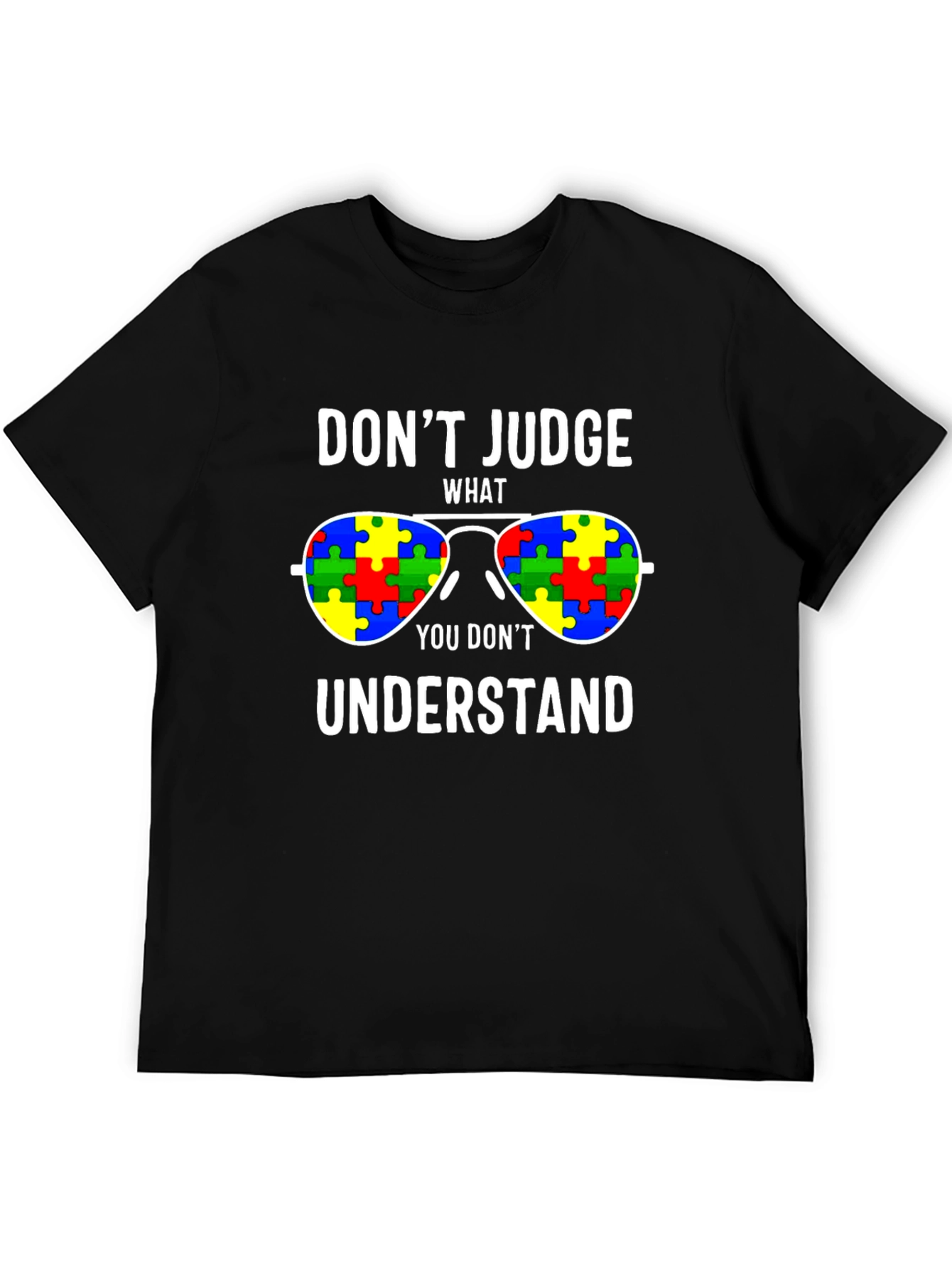 Autism Awareness Puzzle Sunglasses T-Shirt