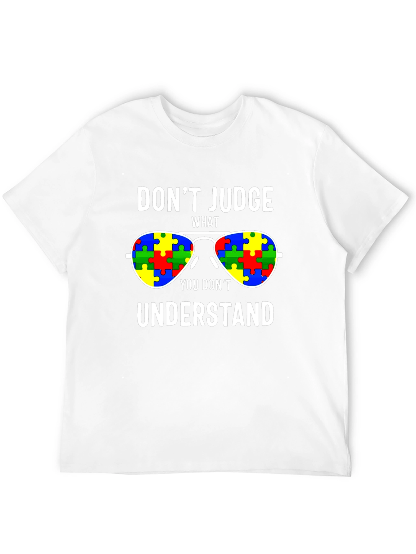 Autism Awareness Puzzle Sunglasses T-Shirt