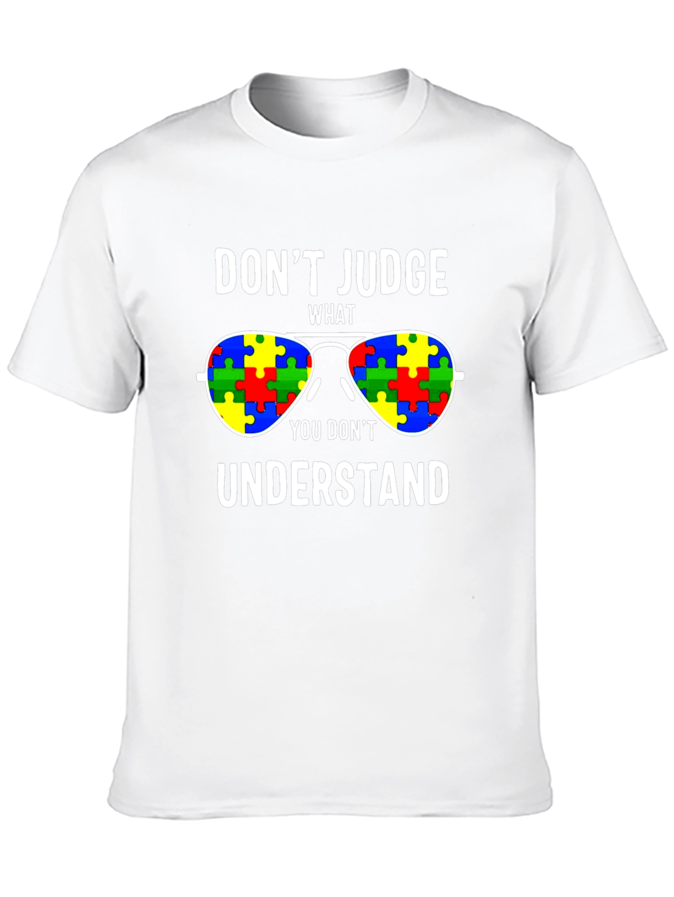 Autism Awareness Puzzle Sunglasses T-Shirt