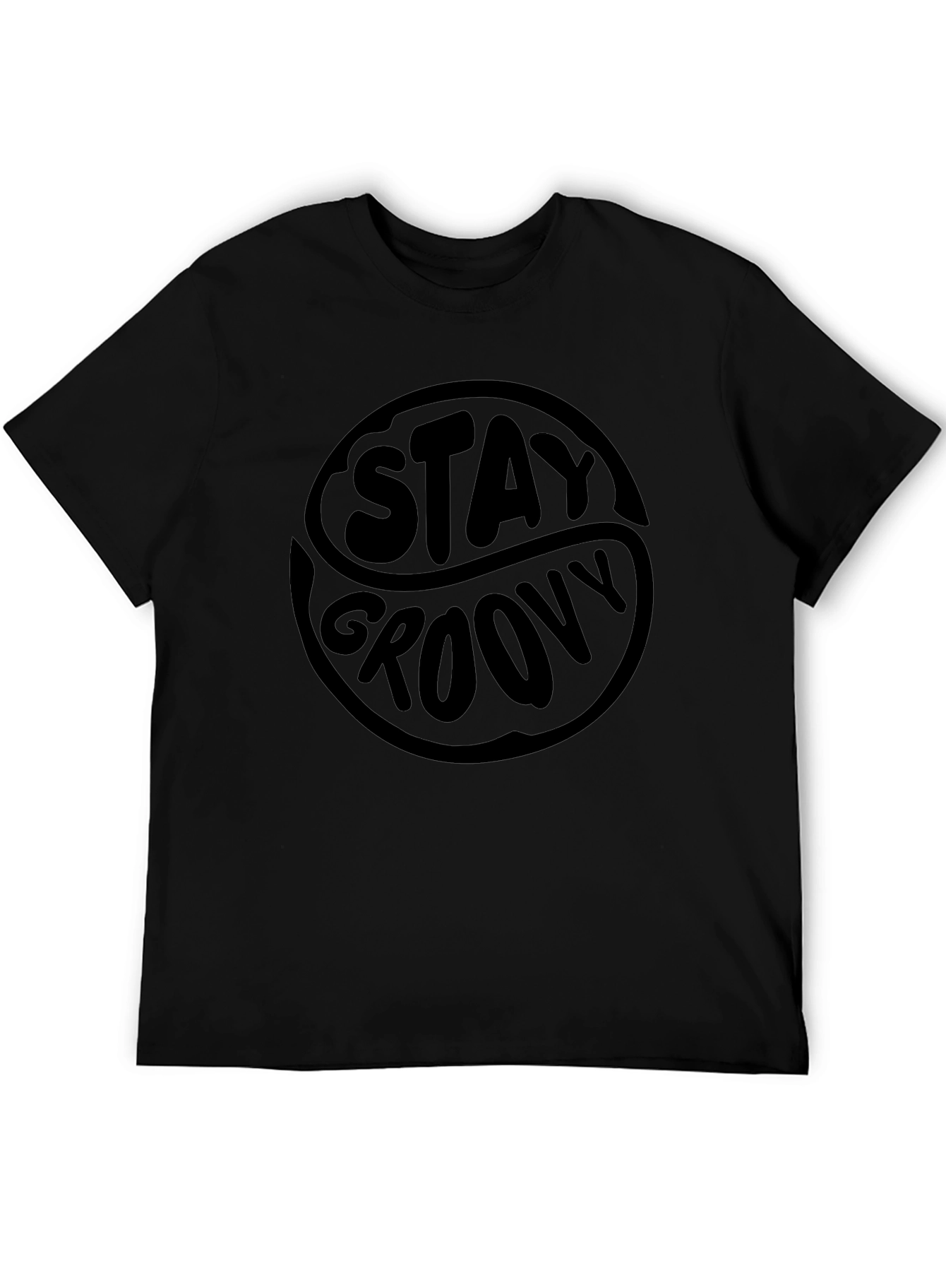Stay Groovy Black Graphic Tee
