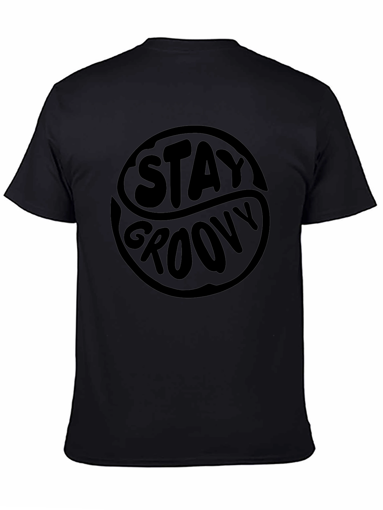 Stay Groovy Black Graphic Tee
