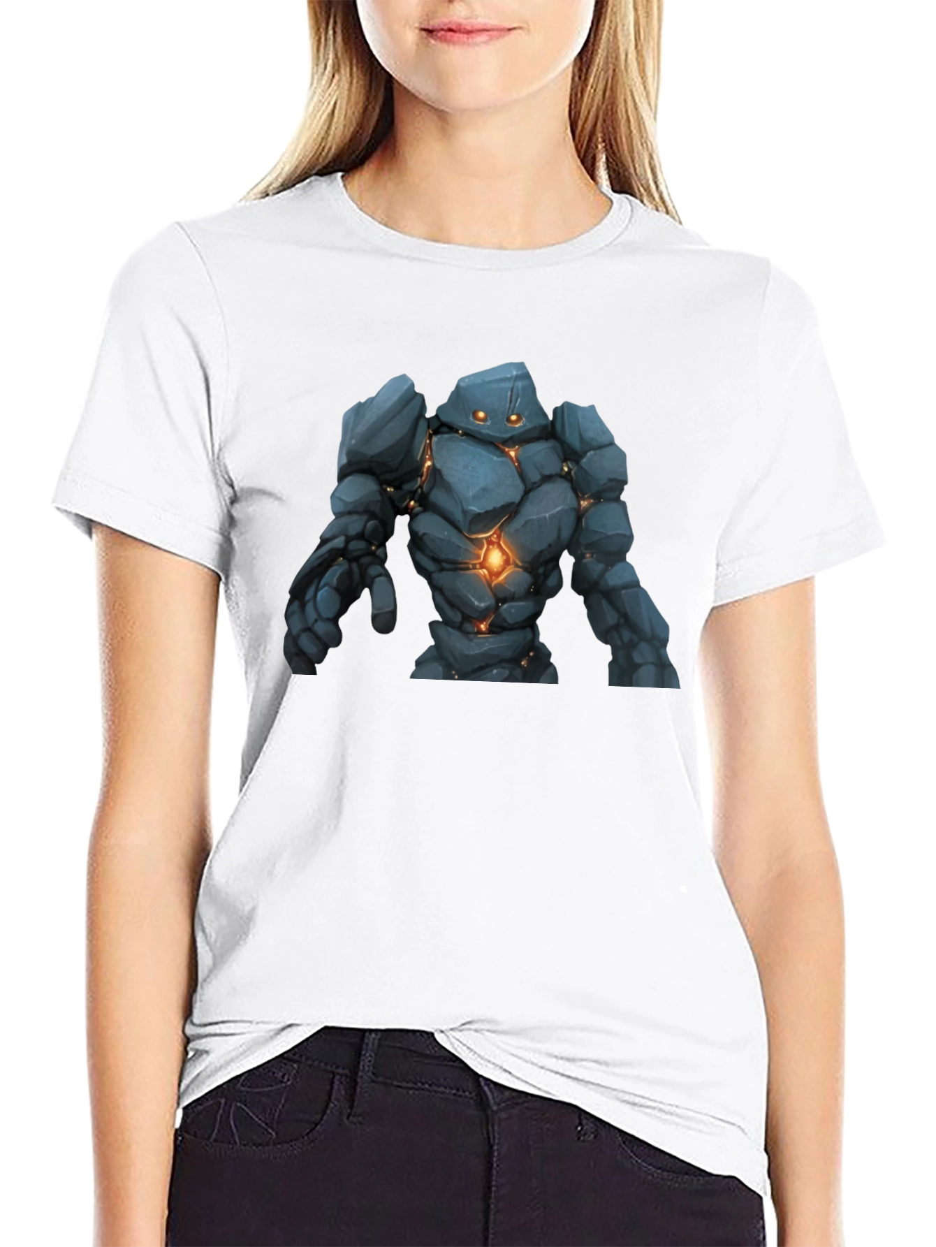 Golem Graphic Print Black T-Shirt