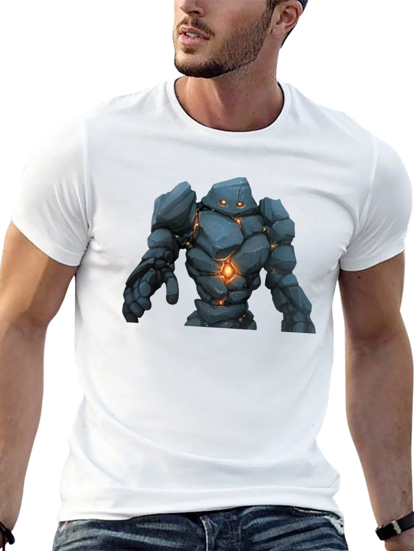 Golem Graphic Print Black T-Shirt