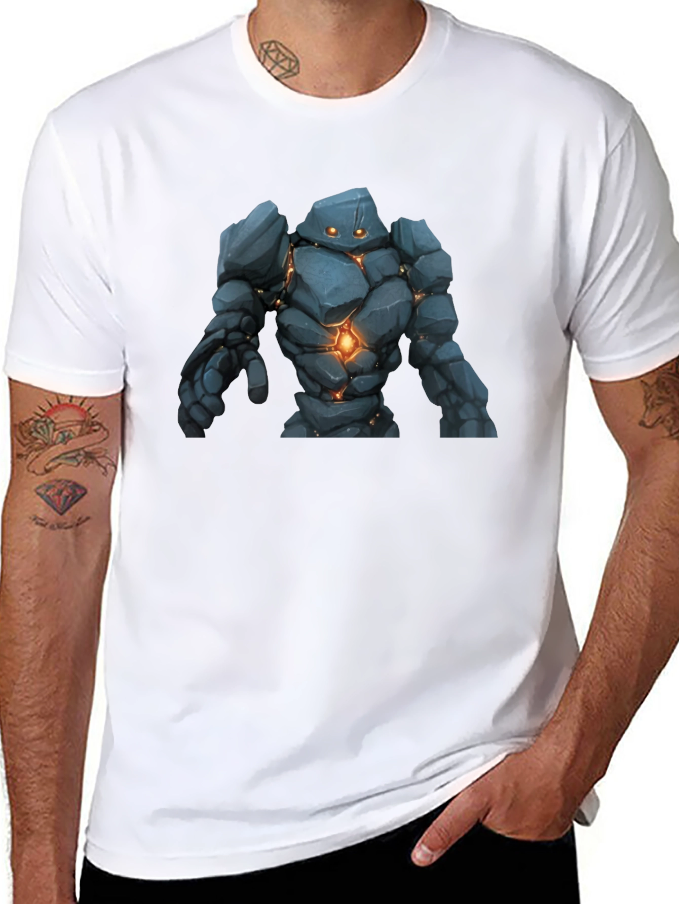 Golem Graphic Print Black T-Shirt