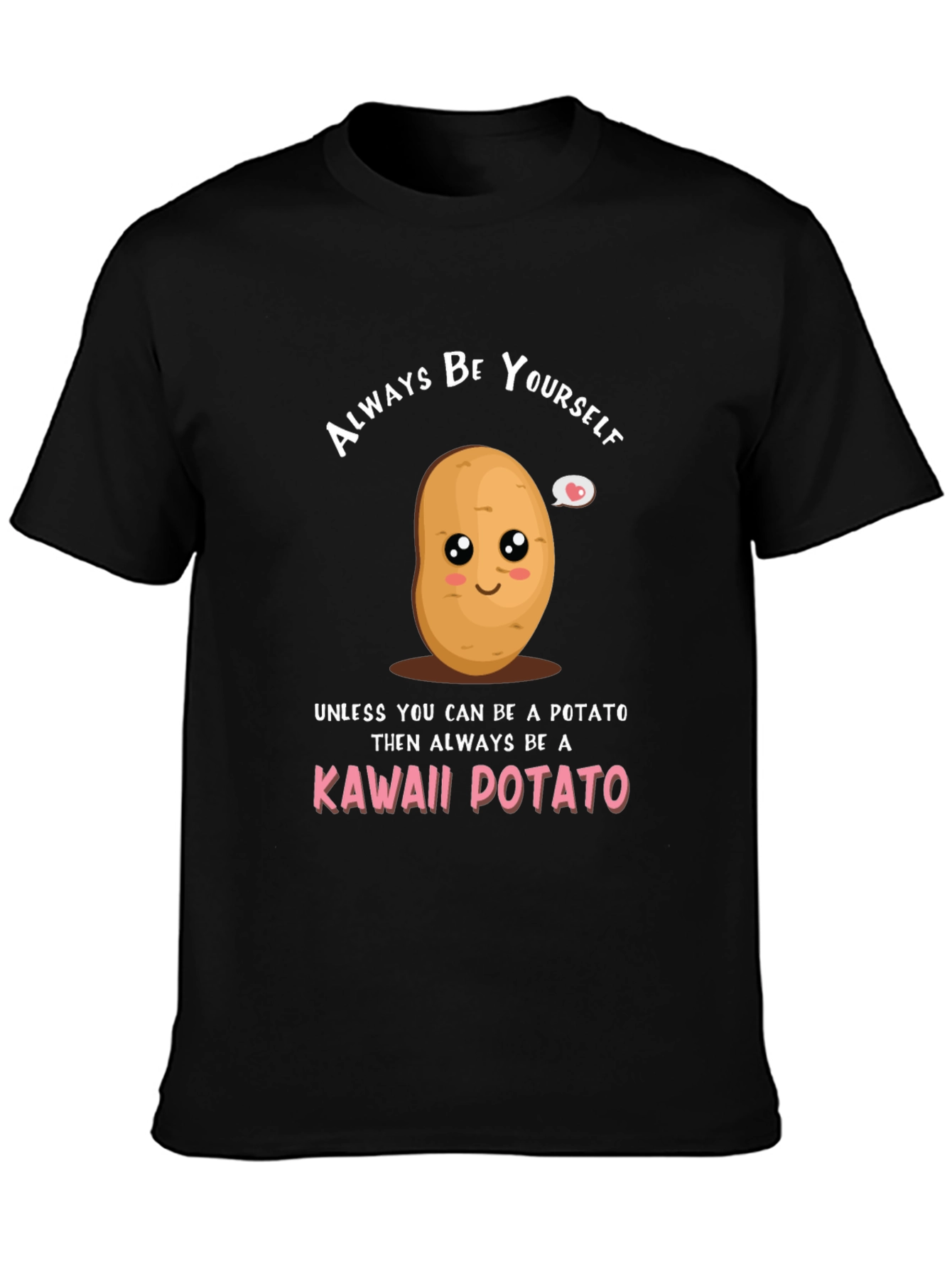 Kawaii Potato Graphic Tee - Funny Novelty T-Shirt