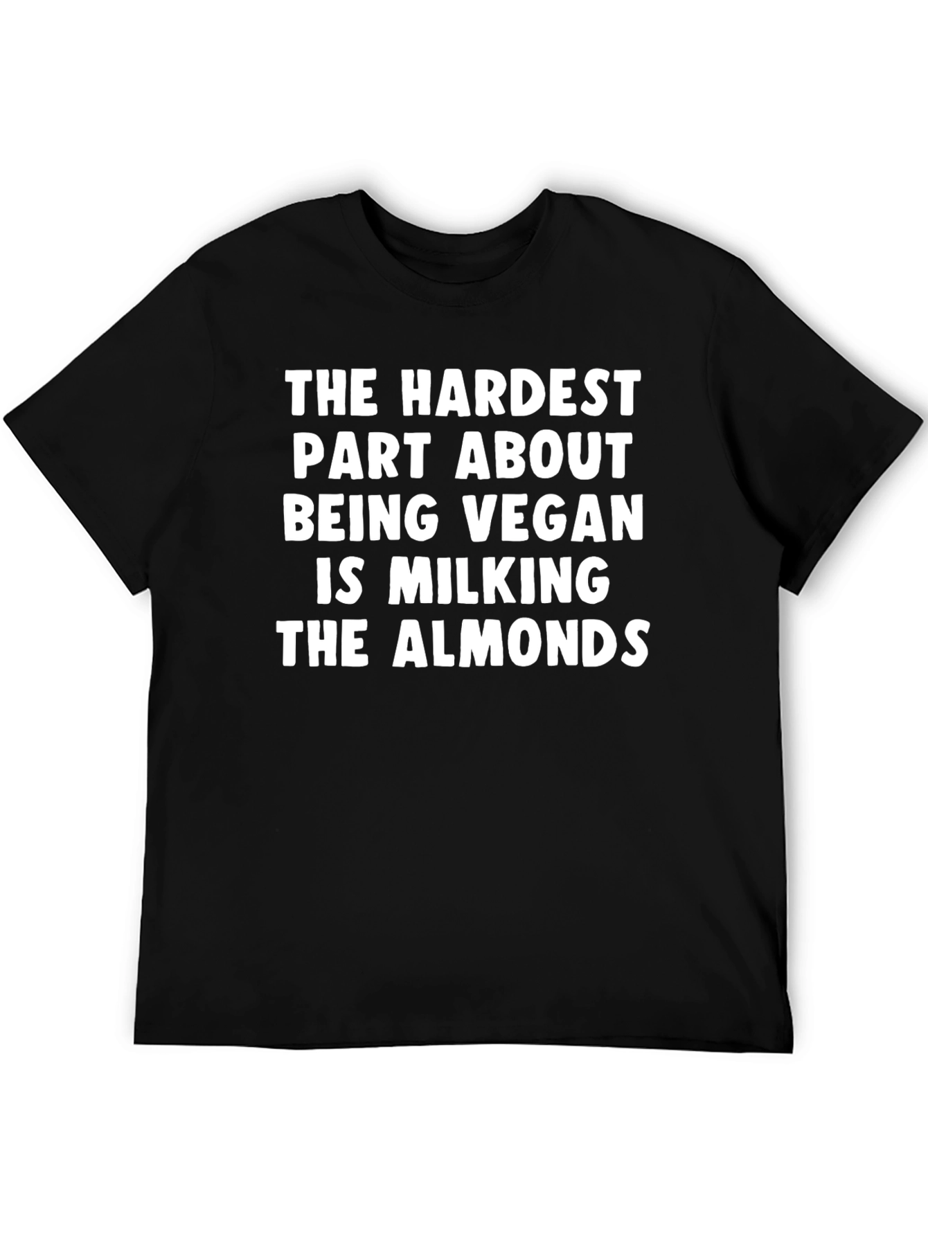 Vegan Humor Graphic Tee - Milking Almonds