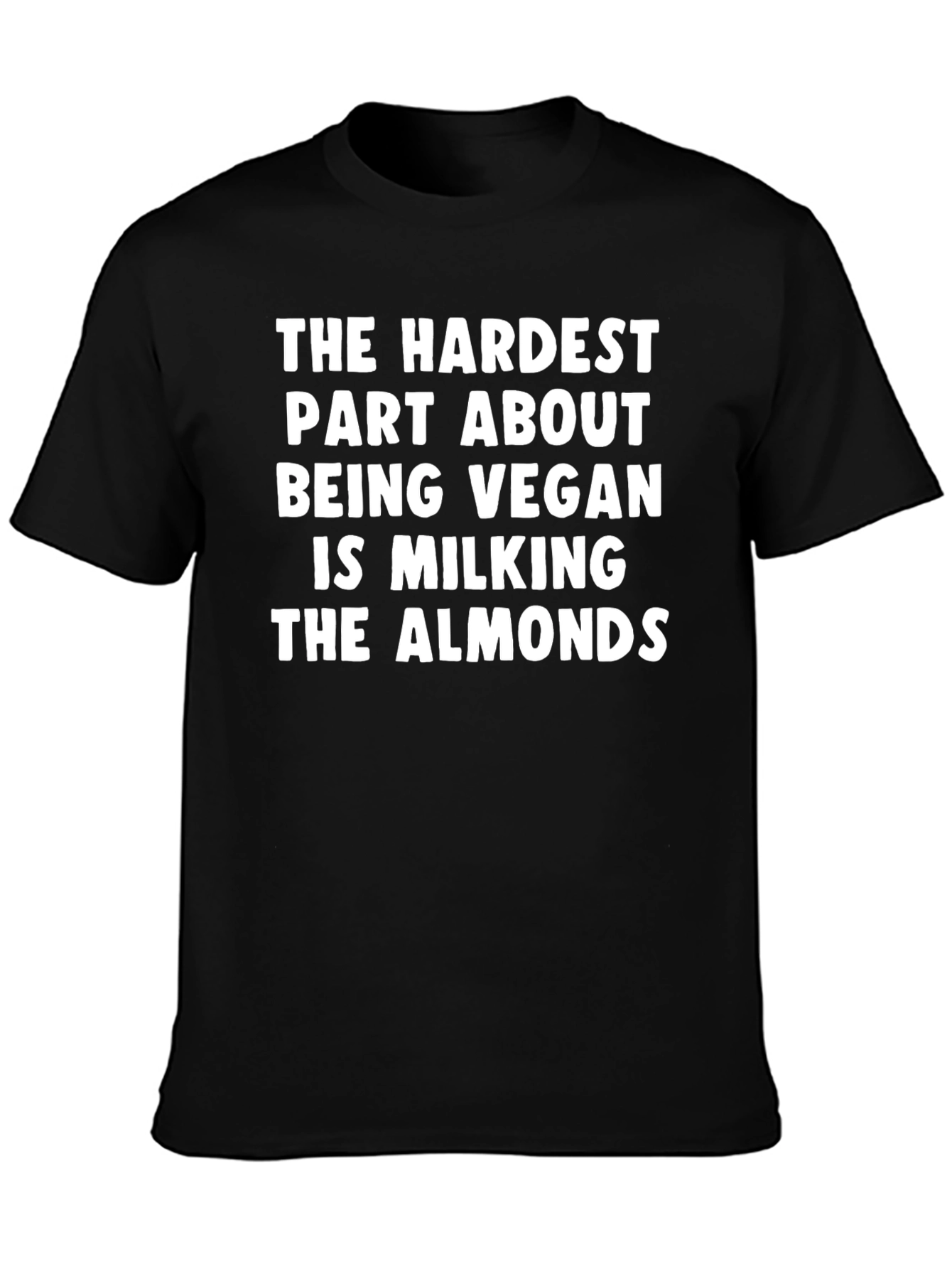 Vegan Humor Graphic Tee - Milking Almonds