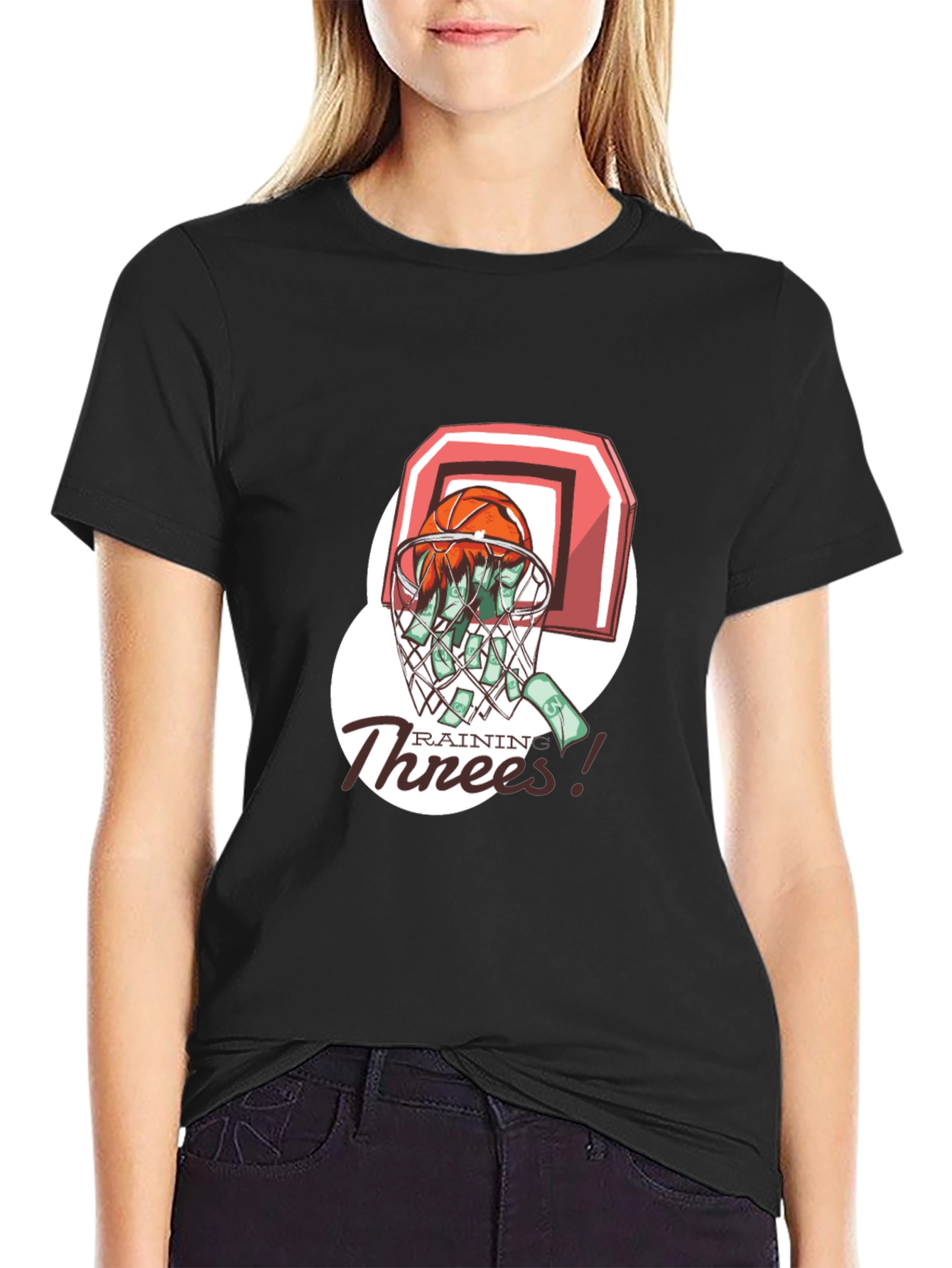 Rainin Threes Basketball Graphic Tee