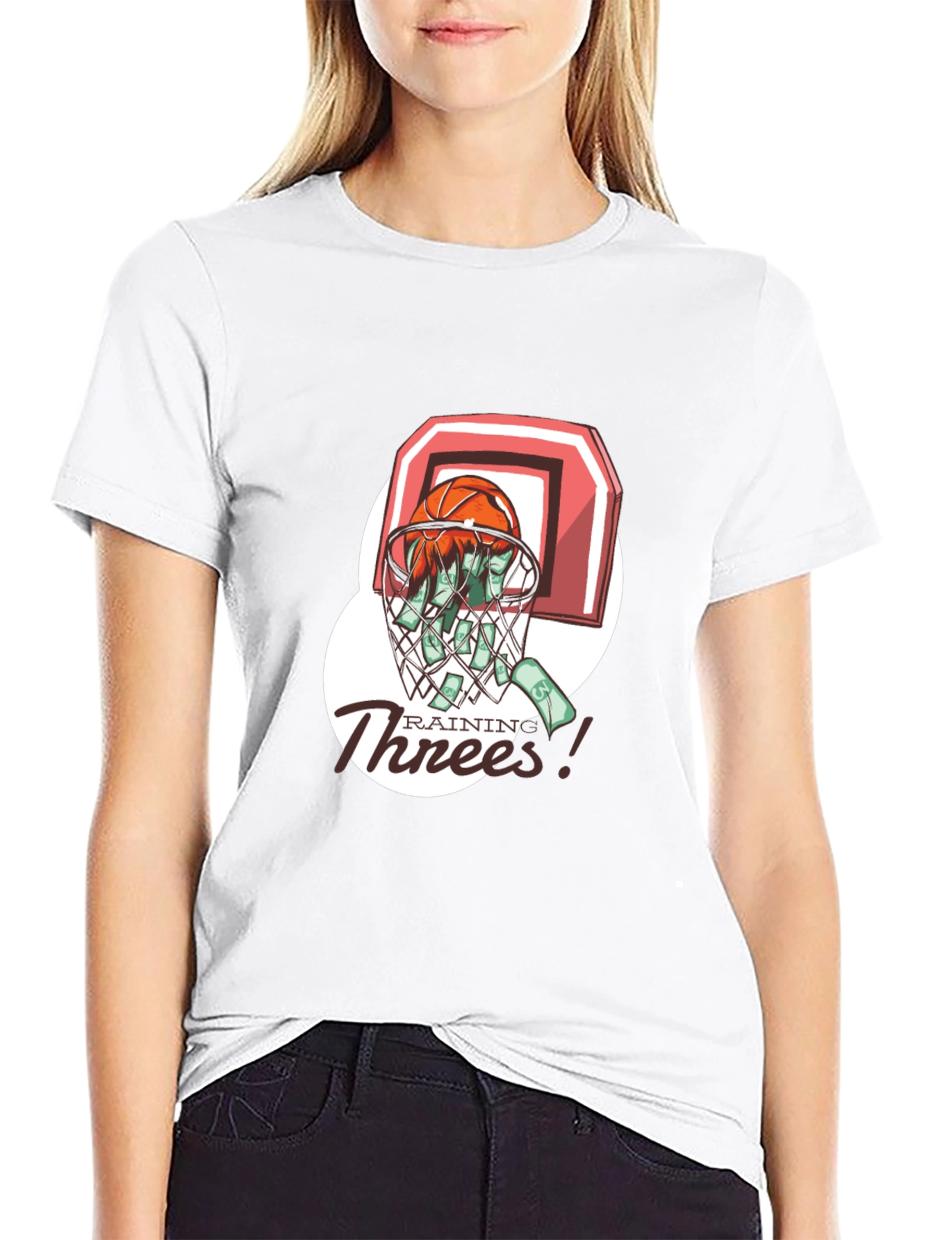 Rainin Threes Basketball Graphic Tee
