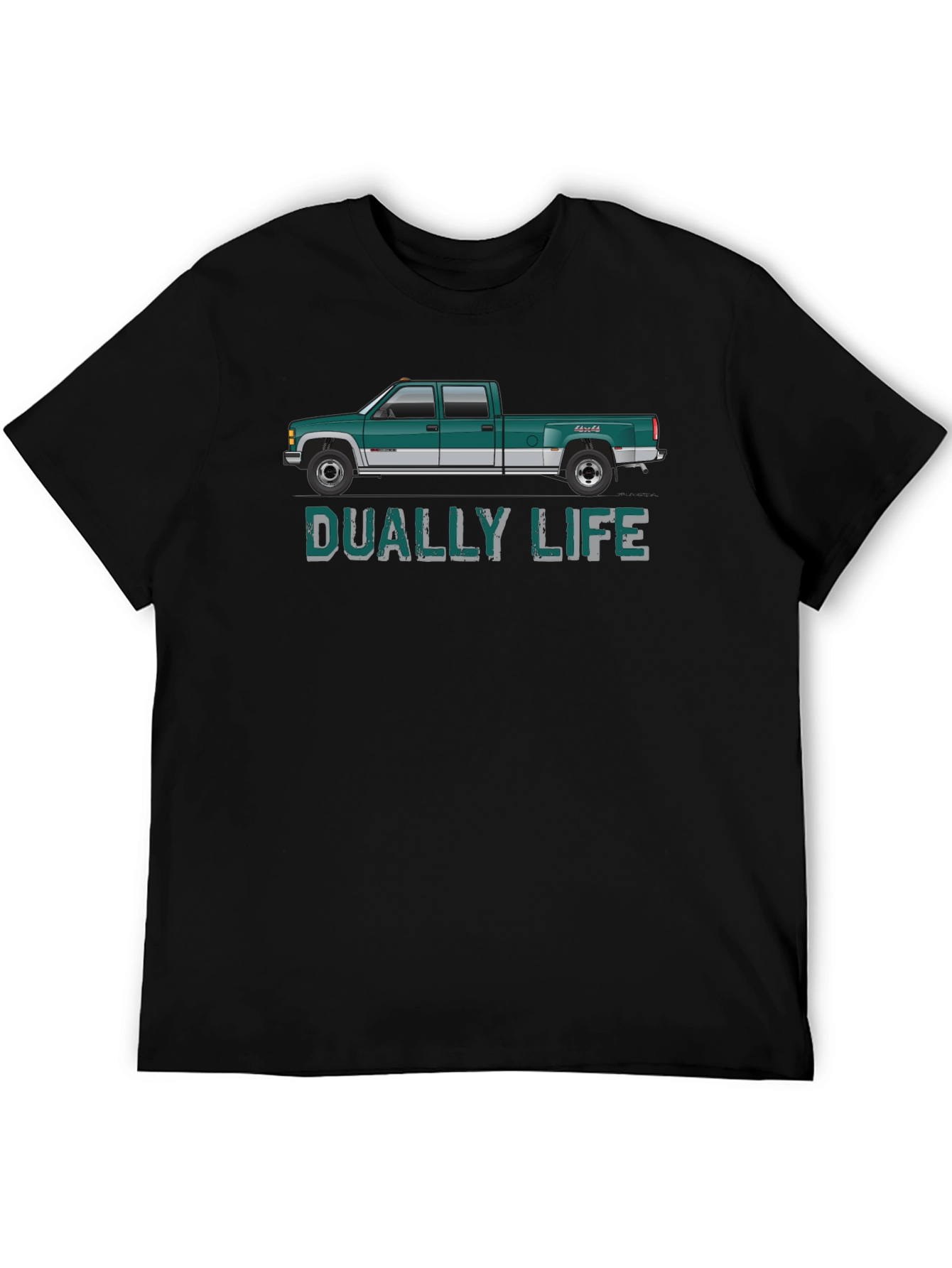 Dually Life Truck Graphic T-Shirt - Black