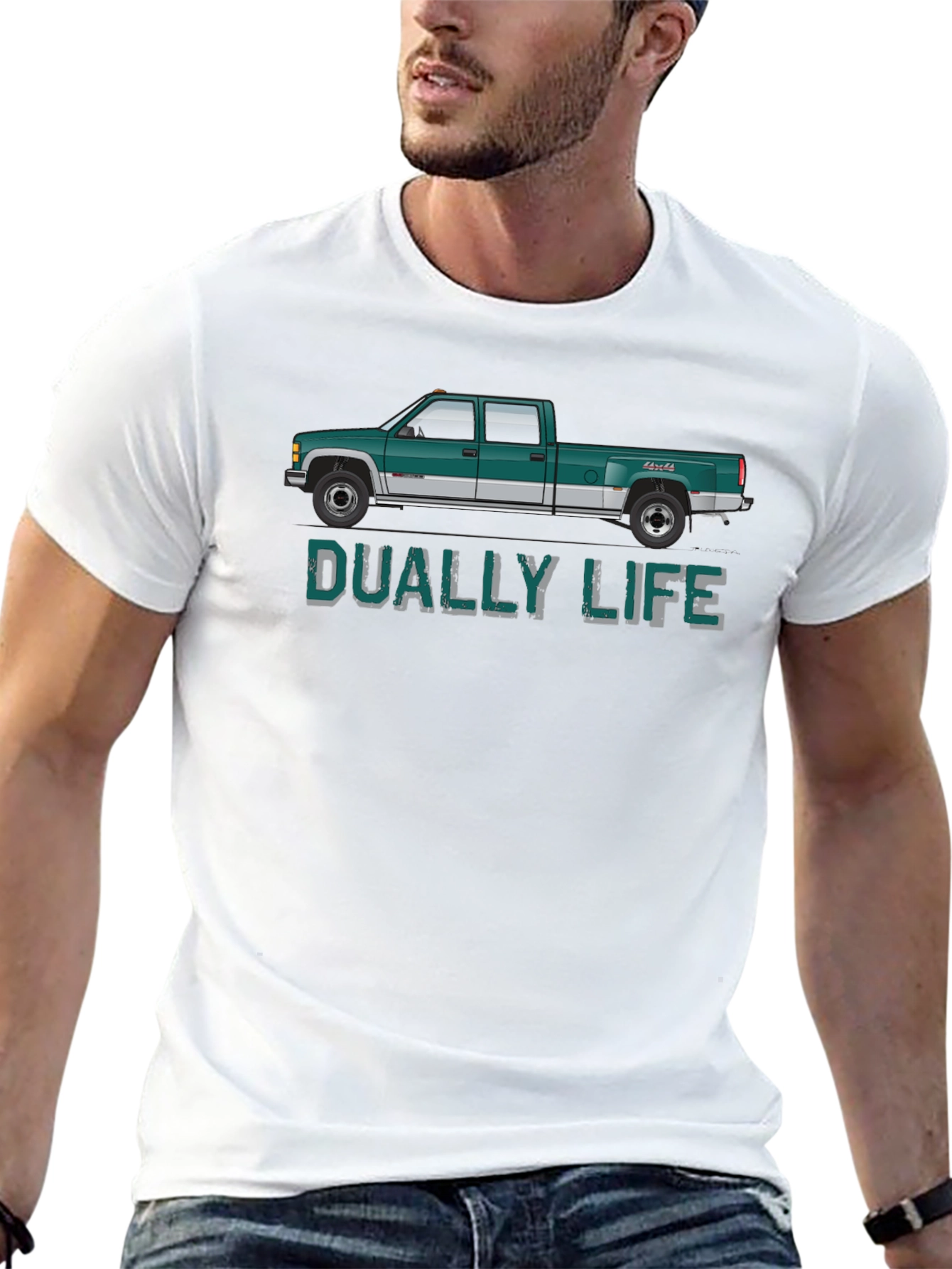 Dually Life Truck Graphic T-Shirt - Black